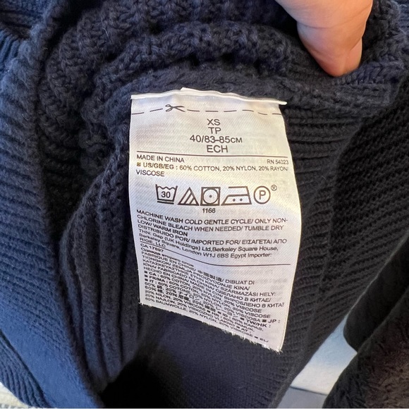 BANANA REPUBLIC Navy Ribbed Sweater - Picture 5 of 7